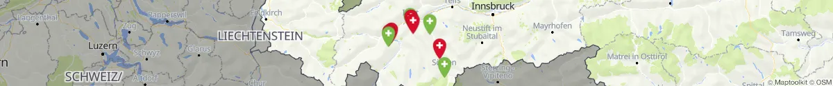Kartenansicht für Apotheken-Notdienste in der Nähe von Kaunertal (Landeck, Tirol)